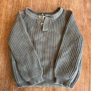 Cotton boys jumper in sage